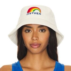 NEW MOTHER bucket list hat in rainbow mother
